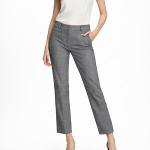 Banana Republic Checkered Sloan Pants in Black / Gray. Size 0 Petite